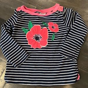 5/$10 Gymboree navy Poppy shirt size 2T